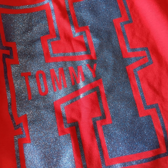 NEW Tommy Hilfiger Varsity Logo Crop Longsleeve Crewneck LG 12/14 - Picture 5 of 5